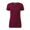 Tričko dámske MALFINI Premium® Action V-neck 701 garnet veľ. XL