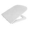 Mereo WC sedátko Slim, hranaté samozatváracie, Easy Lock, biela
