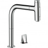Hansgrohe Metris Select M71 dvojotvorová drezová batéria s výsuvnou sprchou, chróm 73819000