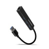 AXAGON HMA-GL3A, USB 3.2 Gen 1 hub, porty 3x USB-A + Gigabit Ethernet, kovový, kabel USB-A 20cm HMA-GL3A