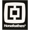 samolepka HORSEFEATHERS SQUARE LOGO STICKER Black/White 7.5 x 7 cm