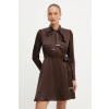 Šaty Marciano Guess ALANIS hnedá farba, mini, áčkový strih, 5YGK28 7350A 5YGK28.7350A 40
