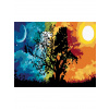 Diamantové maľovanie - STROM NOC A DEN Rámovanie: vypnuté plátno na rám, Rozmer: 40x50 cm