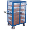 Vozík s drátenými stenami a 2krídlovými dverami, uzamykateľný, 5 políc, EasySTOP, 1245 x 785 mm