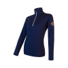 SENSOR MERINO UPPER dámská mikina krátký zip deep blue 21200039-00