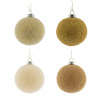 Vianočné bavlnené guličky sada 12 ks - Gold Mix