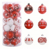 Vianočná guľa zdobená Korbi červeno-biela, plastová, 30 ks