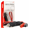 Adaptér zásuvky zapaľovača na krokosvorky 12V 24V 60cm AMIO-03802