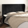 vidaXL Čelo postele so záhybmi čierne 203x23x118/128 cm zamat