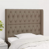 vidaXL Čelo postele so záhybmi sivohnedé 103 x 16 x 118/128 cm látka