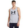 UNDER ARMOUR SPORTSTYLE LOGO TANK, Steel Light Heather / Black - M