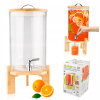 SKLENENÁ NÁDOBA 7,5 L S KOHÚTIKOM A STOJANOM NA LIMONÁDU ŠŤAVA VÍNO + POKRIEVKA