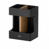 KELA Držiak na zubné kefky Cube polyresin black KL-23688