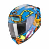 Dětská moto přilba SCORPION EXO-JNR AIR FUN modro/oranžová - Velikost YM