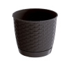 kvetináč 16,5cm RATOLLA ROUND DRLO165-440U umbra plastový PROSPERPLAST