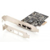 DIGITUS Add-On Card Firewire (400) PCI Express, 2xExt. 1xInt. IEEE1394a 6pin