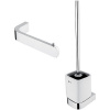 Nimco Set WC štětka a Držák na toaletní papír – keramika Nikau chrom NK-set-94KN-26