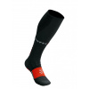Bežecké ponožky Compressport Full Socks Winter Run - black/high risk red