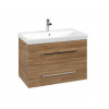 Villeroy & Boch Avento - Umývadlová skrinka, 78x51x45 cm, 2 zásuvky, Oak Kansas A89100RH