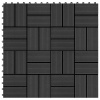 vidaXL Podlahové dlaždice z WPC 11 ks 30x30 cm 1 m2 čierne