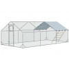 PAWHUT D51-436V05SR výbeh pre hydinu s bidlom, 3x6x1,95m