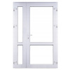 Exteriérové dvere - Biele PVC vonkajšie vchodové dvere 125x210 (Vstup do PVC Vonkajšie dvere biele 125x210)