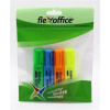 Zvýrazňovač, sada, 1-4 mm, FLEXOFFICE 