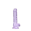 REALROCK Realistic Dildo with Balls - 7 / 18 cm purple