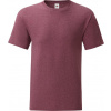 FRUIT OF THE LOOM ICONIC 150 T / Pánske tričko s krátkym rukávom - heather burgundy/bordó XXXL