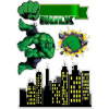 CUKROVÁ TLAČ jedlý obrázok na tortu Cukrová hmota HULK AVENGERS SADA + TEXT 9