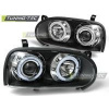 Predné svetlá Volkswagen Golf 3, 1992-1998, Angel Eyes, čierne black 2