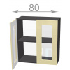 Casarredo CRAFT vitrína 80, W8072G, grafit/Craft zlatý