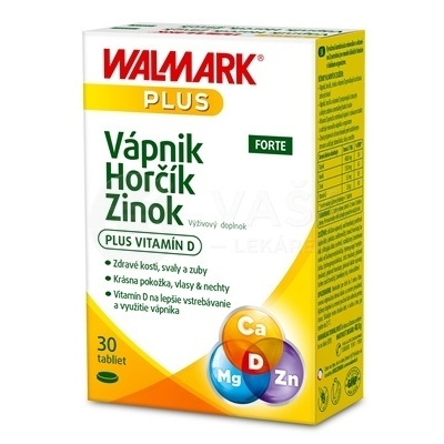 WALMARK Vápnik Horčík Zinok Forte 30 tabliet