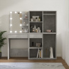zahrada-XL Toaletný stolík s LED a 2 skrinkami betónový spracované drevo 3082030