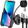MOTOCYKLOVÝ DRŽIAK NA TELEFÓN NABÍJAČKA USB 12/24V + KÁBEL USB TYP-C 20 cm