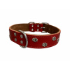 HUHUBAMBOO obojok s labkami kožený 65 cm, červený