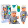 LEAN TOYS Bábika v sivom pyžamku, cikajúca – zvukové efekty