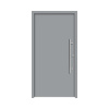 Hliníkovo-oceľové vchodové dvere pasívne Apollon 100 x 210 cm P sivé