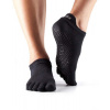 LOW RISE prstové kotníkové ponožky ToeSox - BLACK černá XS 1 pár