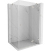 Mexen Lunar, pravostranný výklopný sprchový kút 90 x 70 cm, 8mm číre sklo, oceľový profil, 834-090-070-97-00-P