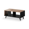 Halmar Konferenčný stolík Random, dub wotan / čierna