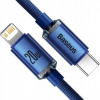 Baseus CAJY000203 Crystal Shine Series USB Type-C - LightninG 20W, 1,2m, modrý