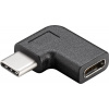 PremiumCord USB 3.1 C/male - C/female zahnutý konektor 90° kur31-13