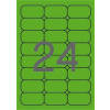 APLI Etikety, 64x33,9 mm, farebné, zaoblené rohy, APLI, neónové zelené, 480 etikiet/bal