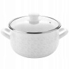 Hrniec, kastrol - Emalized hrniec Smalt Diamond biele 18cm 3L (Hrniec, kastrol - Emalized hrniec Smalt Diamond biele 18cm 3L)