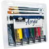 Royal Langnickel akrylový set a štetce - 6 x 120 ml (Royal Langnickel akrylový set a 3ks štetce - 6 x 120 ml)