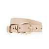 Brødrene Dámsky kožený opasok 95 cm | béžová O-OPD17/BEIGE95