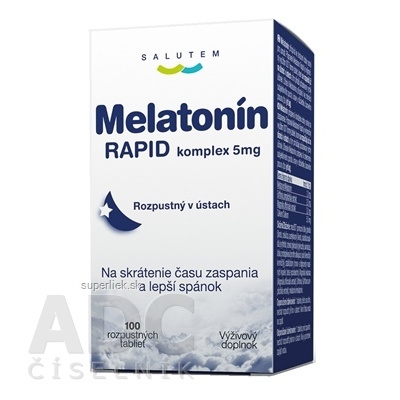 Melatonin RAPID komplex 5mg SALUTEM rozpustné tablety 1x100 ks, 8595640600595