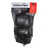 PRO-TEC Súprava 3 detských chráničov Pro-Tec na skateboard čierna S