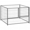 vidaXL Koterec pre psa strieborný 100x100x70 cm oceľ - Srieborná - 70857-25600